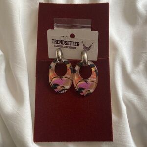 Multicolor Oval Earrings